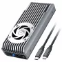 GrauGear externes Gehäuse M.2 NVMe mit Lüfter 20Gbit - Laufwerks-Gehäuse - Gehäuse (G-M206-20G-F)