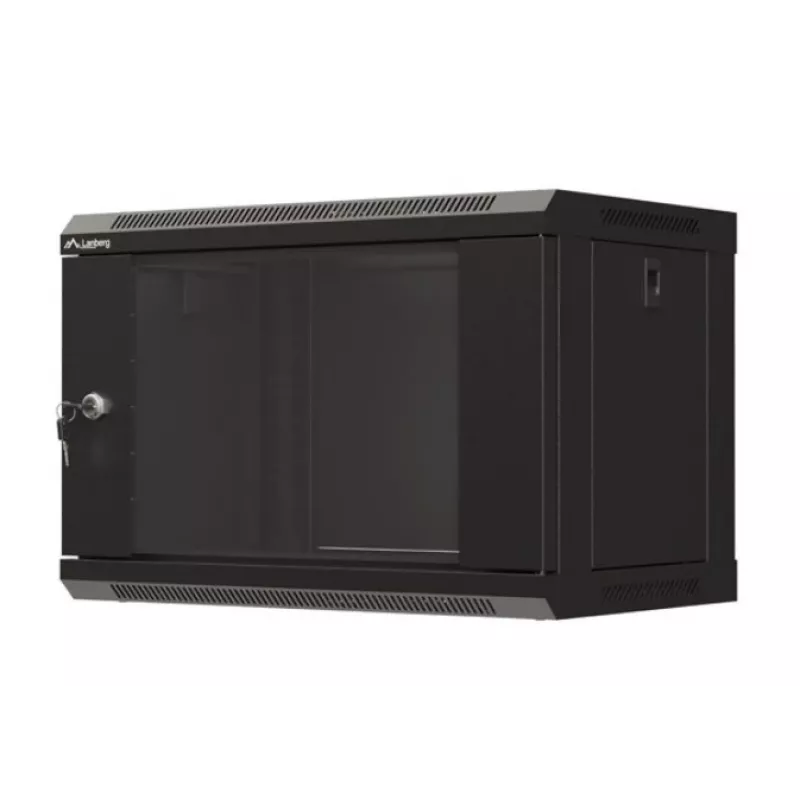 Sieninis stovas LANBERG WF03-5306-10B 6U, 60 kg, rakinamas, juodas