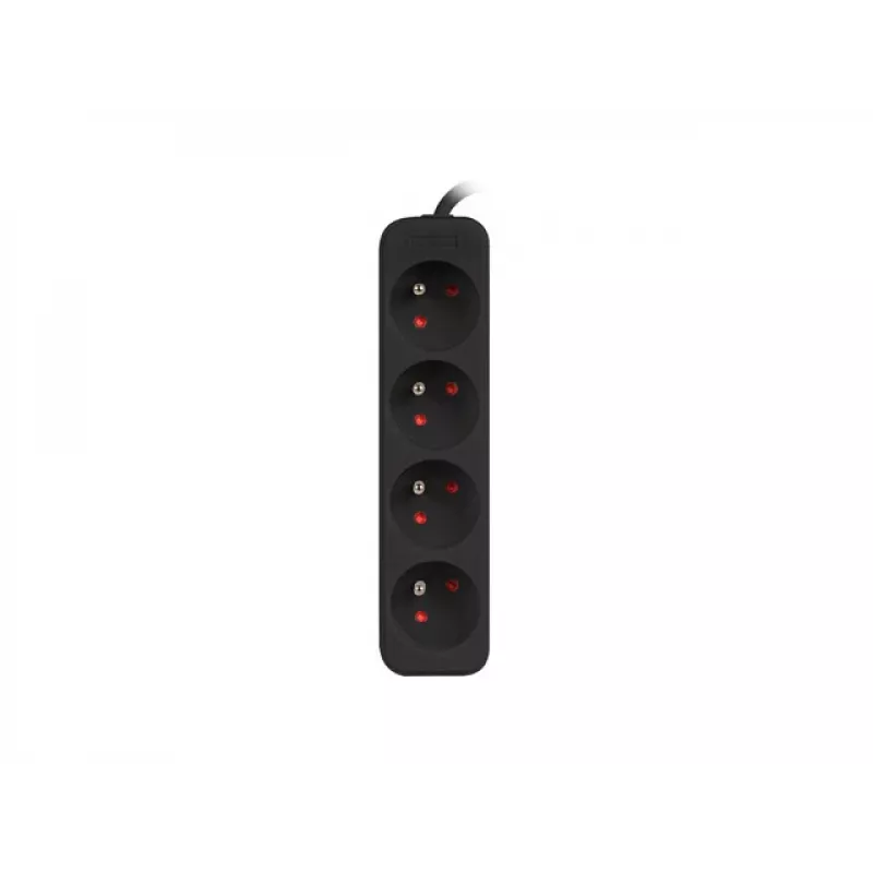 Prailgintuvas Lanberg PS0-04E-0100-IEC-BK 1m 4 kištukiniai lizdai vidaus juodas