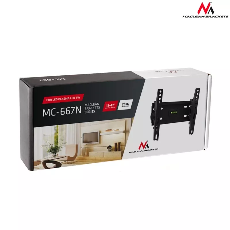 Maclean MC-667 TV laikiklis 106.7 cm (42) Juodas