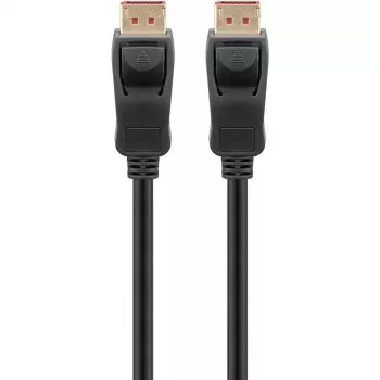 GOOBAY DisplayPort 2.1 laidas, sertifikuotas, 16K @ 60Hz, 80 Gbit/s, juodas, 1 m, VESA sertifikatas