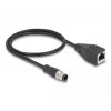 DeLOCK M12 adapterinis kabelis D-coded 4 kontaktų kištukas į RJ45 lizdą 50 cm