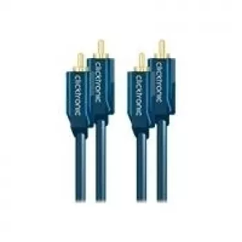 Stereo garso laidas (2x RCA kištukas / 2x RCA kištukas) - 0,5 m RCA koaksialinis kabelis galingam stereogarsui