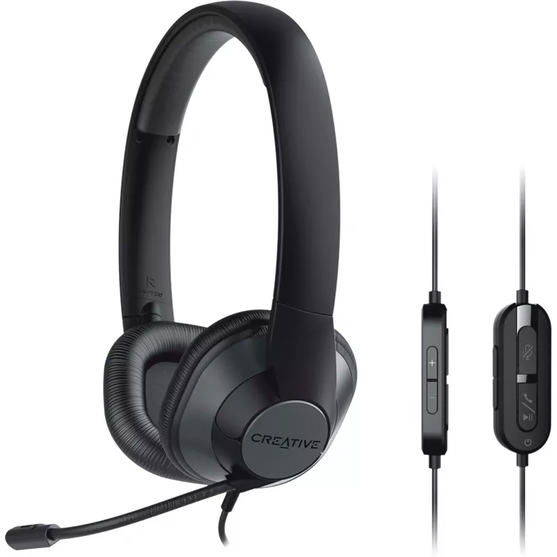 Ausinės Creative HS-720 V2 juodos sidabrinės