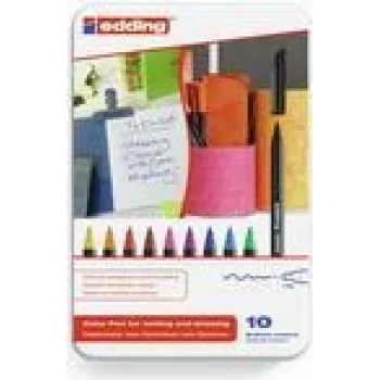 Feltinis rašiklis Edding 1200 colourpen Fine juoda mėlyna ruda žalia oranžinė rožinė violetinė raudona geltona 10 vnt