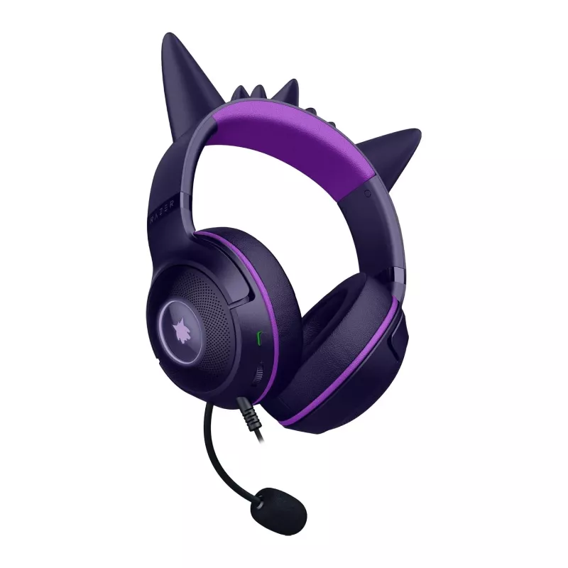 Ausinės Razer Kraken Kitty V2 - Pokemon Gengar Ed. laidinės, žaidimams, USB Type-A, rožinės