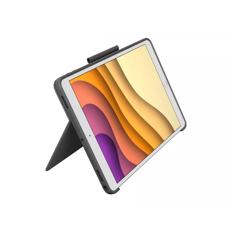 Klaviatūros dėklas Logitech Combo Touch QWERTZ vokiškas Smart Connector grafitas