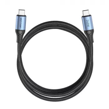 Vention USB 2.0 5A 240W 1.5m JUODAS USB-C į USB-C laidas