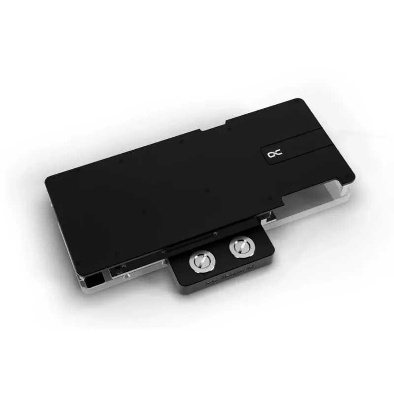 Aušinimo blokas Alphacool Core RX 9070 XT Mercury Transparent Chrome su galine plokšte