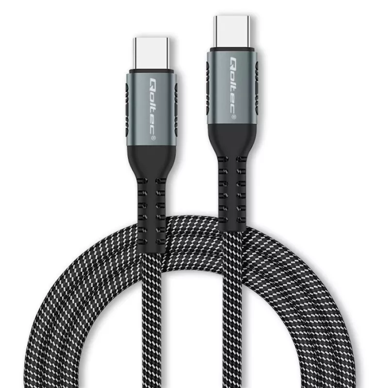 USB C laidas Qoltec 52358 1,5 m juodas USB 2.0 0,48 Gbit/s