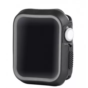 Devia Dazzle apsauginis dėklas Apple laikrodžiui juodai pilkas