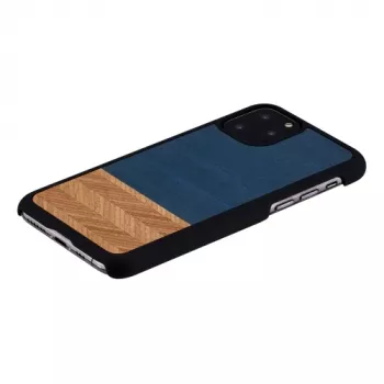 Dėklas iš medžio ir polikarbonato iPhone 11 Pro – džinsinis juodas