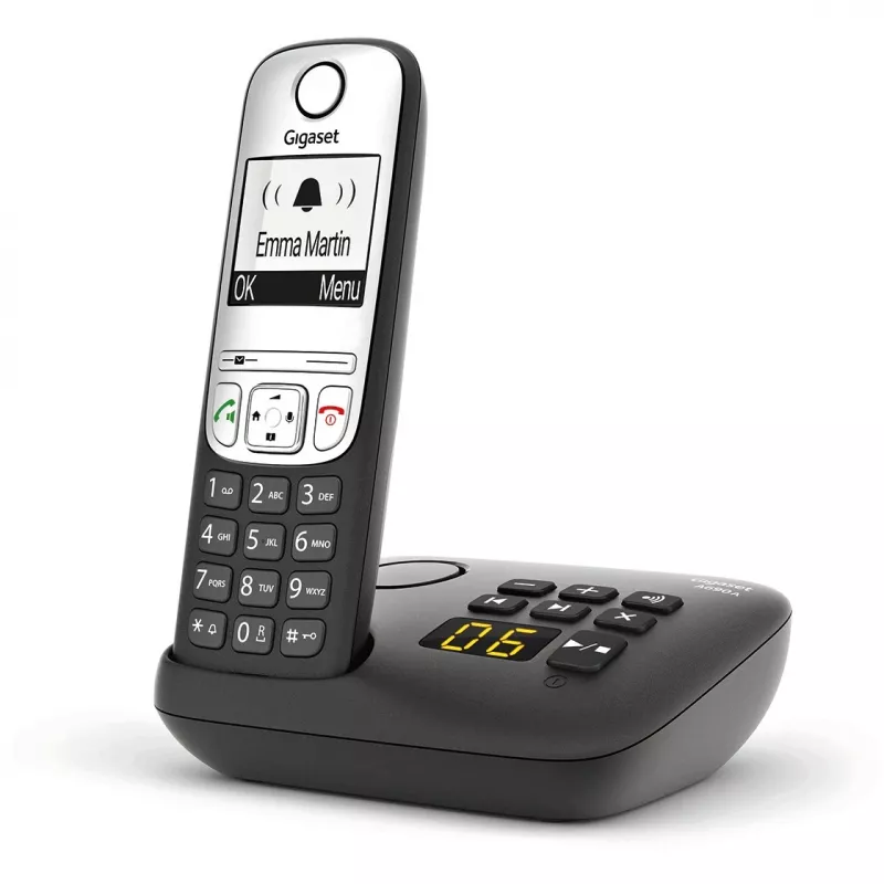 Gigaset A690A – belaidis DECT telefonas su garsiakalbiu, 100 įrašų, juodos spalvos (S30852-H2830-B101)