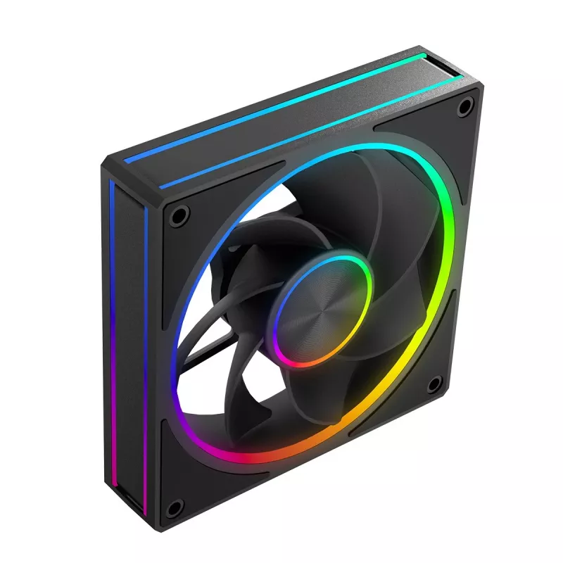 Korpuso ventiliatorius MODECOM VOLCANO LOOP 120 ARGB Reverse Fan Black 120 mm PWM 400–1400 RPM ARGB jungtis