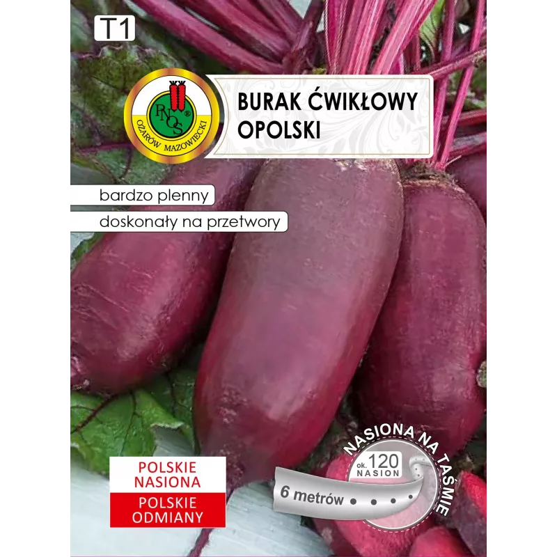 Sėklų juosta — Apte burokėlis (raudonas) Opolski cilindrinis, 6 m ritinys, paruoštas sėjai