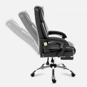 Ergonominė biuro sukamoji kėdė mark adler MA-BOSS 6.0, ekologiškos odos sėdynė, reguliuojamas aukštis 47–55 cm, juosmens atrama, Tilt Dual mechanizmas