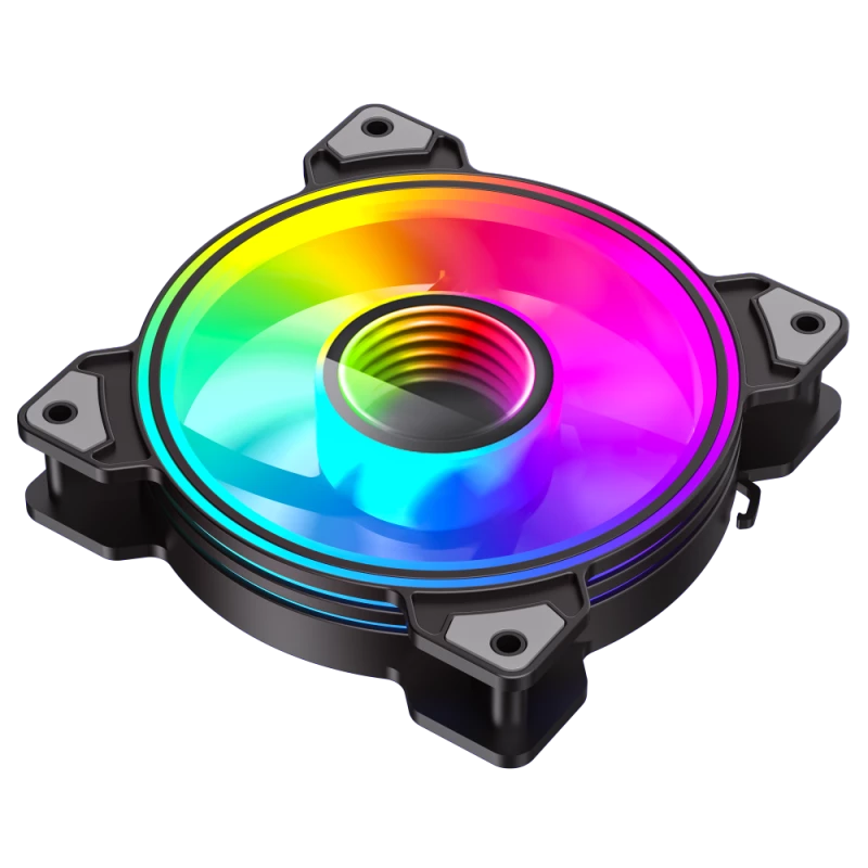 Gamemax DUAL RING INFINITY korpuso ventiliatorius, juodas