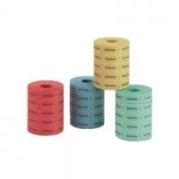 HERLITZ 791780 gėrimų etikečių papildymo pakuotė – 5 lapai po 1000 lipdukų (mėlyna, raudona, geltona, žalia)