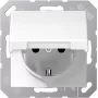 JUNG AS 1520 KL lizdas F tipo 1 modulis 2P dramblio kaulo spalvos termoreaktingas plastikas IP44