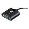 USB 2.0 dviejų prievadų periferinių įrenginių dalijimosi įrenginys ATEN US224AT – USB Type-A, 1,8 m kabelis, juodas