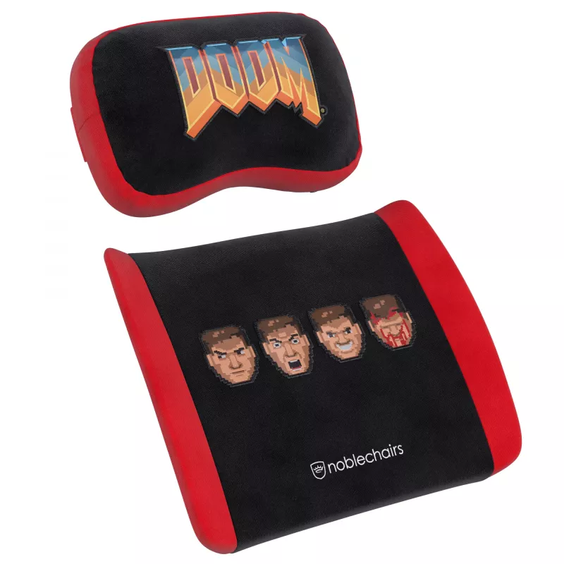 Memory Foam pagalvių rinkinys noblechairs DOOM Retro Edition – ergonomiškos pagalvės žaidimų ir biuro kėdėms