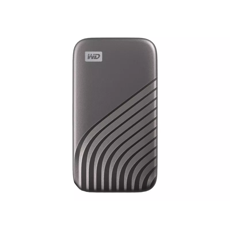 WD My Passport SSD 4 TB pilka – nešiojamasis išorinis SSD diskas su šifravimu