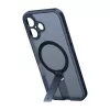 Apsauginis dėklas Torras Pstand Spin iPhone 16 Plus – juodas, sulankstomas stovas, plona apsauga