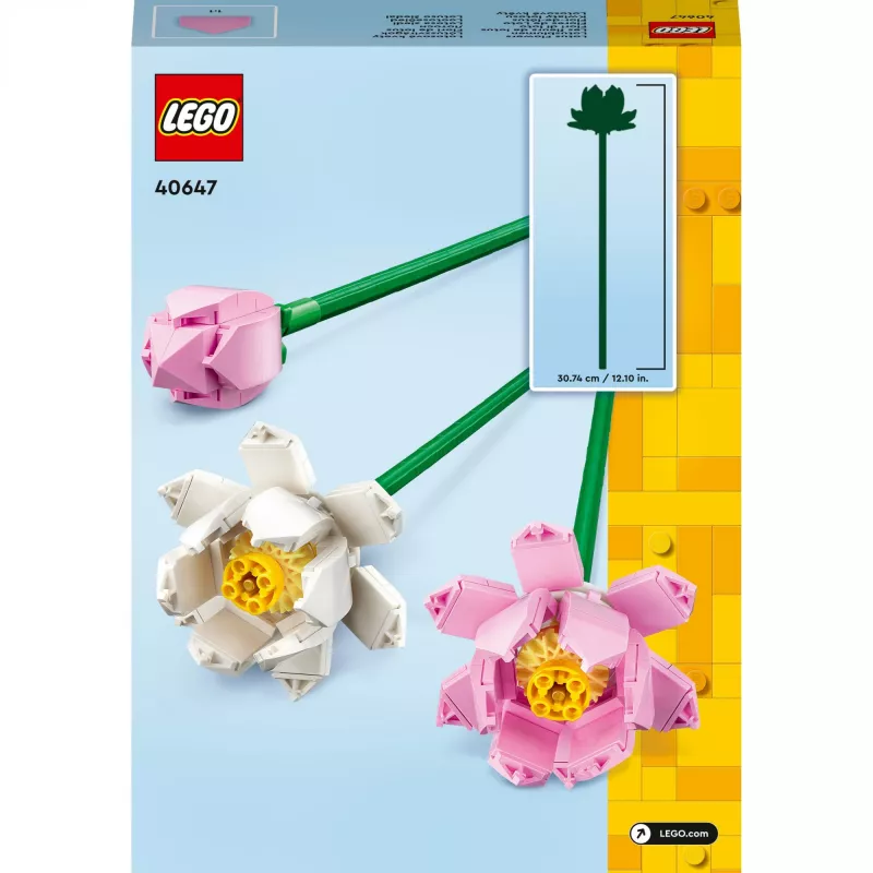 LEGO 40647 Lotosų gėlės — Botaninė kolekcija modulinis modelis, 220 detalių, aukštis 300 mm, amžius 8+