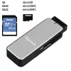 Kortelių skaitytuvas Hama 123900 USB 3.2 Gen 1, juodas, sidabrinis