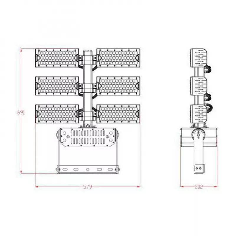 Synergy 21 LED prožektorius objektams/stadionams 720W IP66 šalta šviesa