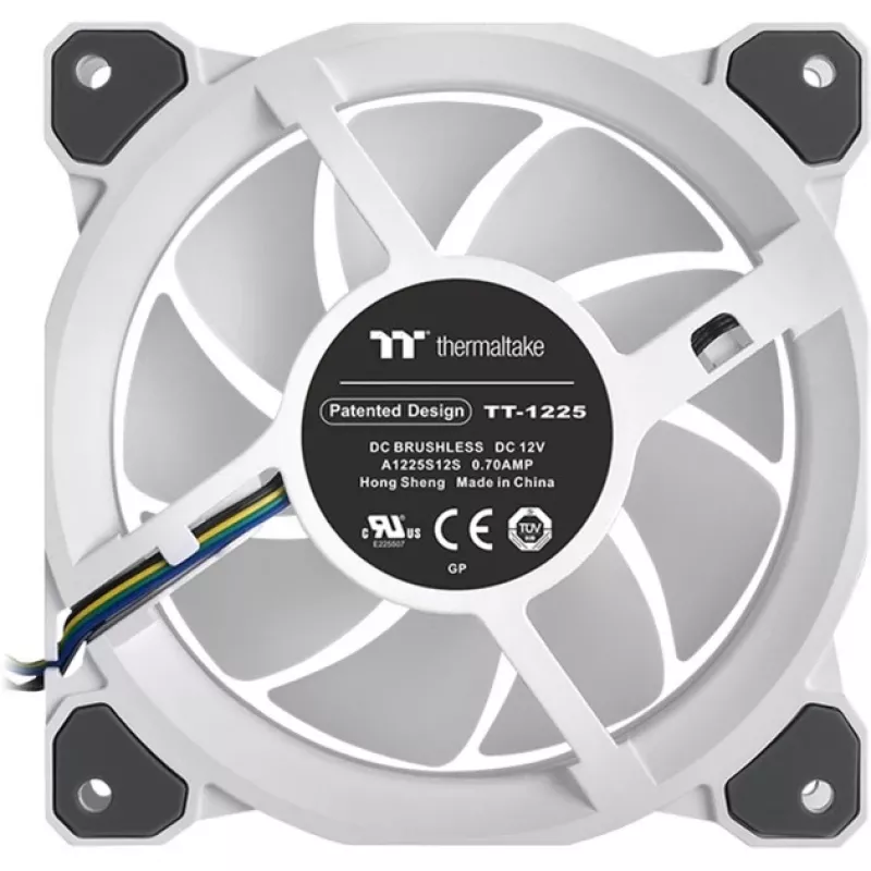 Thermaltake Riing Quad 12 ARGB 120mm korpuso ventiliatoriai 3 vnt. komplektas balti