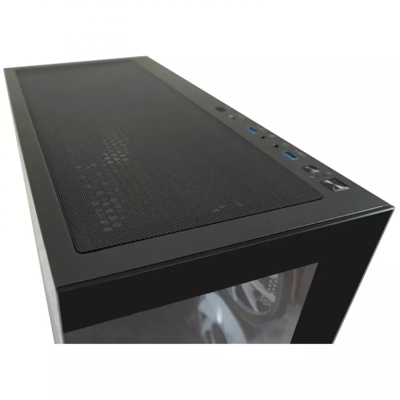 LC-Power korpusas MidiTower 715B juodas USB 3.2 / Audio be maitinimo šaltinio SEAMLESS_X (LC-715B-ON)