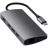 Satechi Aliumininis Adapteris V2 USB-C (USB-C, 3x USB-A, 4K HDMI, SD/microSD kortelių skaitytuvas, Ethernet) (žvaigždžių pilka)