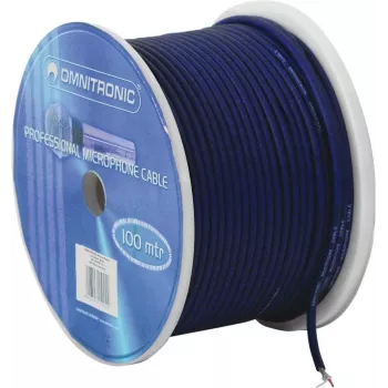 Mikrofono laidas Omnitronic 2×0,22 mm 100 m juodas