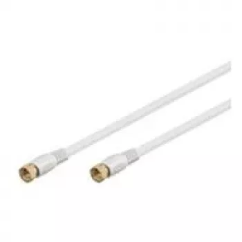 Wentronic Goobay SAT jungiamasis kabelis, 100% ekranuotas, auksuotas, baltas, 5 m - F kištukas F kištukas (67293)