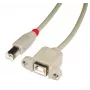 Lindy 31800 USB B laidas 0,5 m pilkas
