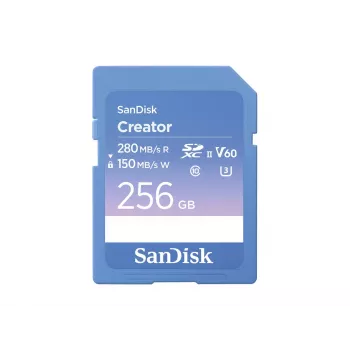 SanDisk Creator SD kortelė UHS-II 256GB, didelė skaitymo sparta iki 280 MB/s