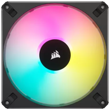 Corsair iCUE AF140 RGB ELITE CO-9050156-WW 140 mm korpuso ventiliatorių rinkinys, PWM, (2 vnt.), su RGB valdikliu, juodas