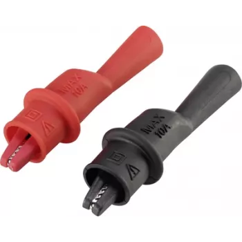 VOLTCRAFT Krokodilklemme Plug 2 mm CAT III 1000 V, CAT IV 600 V juoda, raudona MSK-111 (VC-8085005)