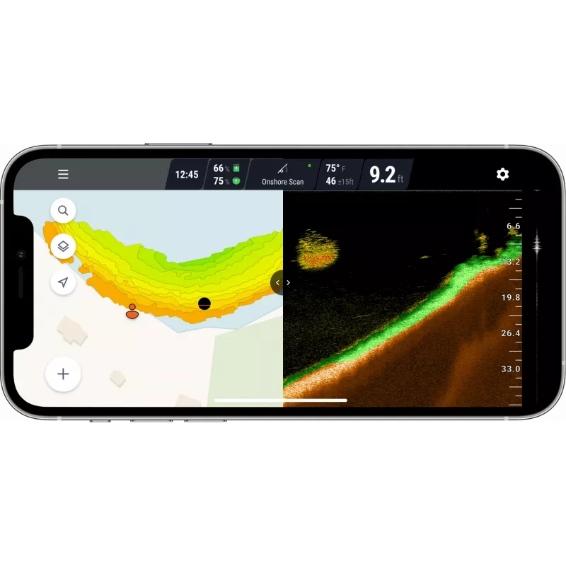 Nešiojamas žuvų ieškiklis Deeper Smart Sonar PRO+ 2, 3 spinduliai, 100 m gylis, 65×65×65 mm, Li‑Ion 950 mAh