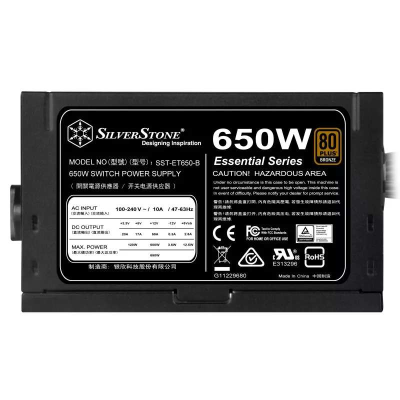 Maitinimo blokas Silverstone SST-ET650-B v1.4 650 W