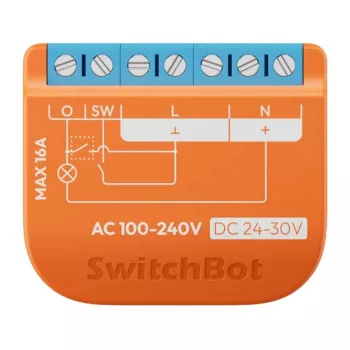 SwitchBot Relay Switch 1PM W5502310 – išmanioji relė su Wi‑Fi valdymu ir energijos stebėjimu