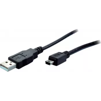 USB laidas S/CONN 14-16055 USB 2.0 5 m Mini-USB B USB A Juodas