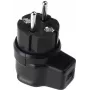 Bachmann Vollgummi 740.017 juodas kampinis kištukas IP44, 3 kontaktų guminis lizdas