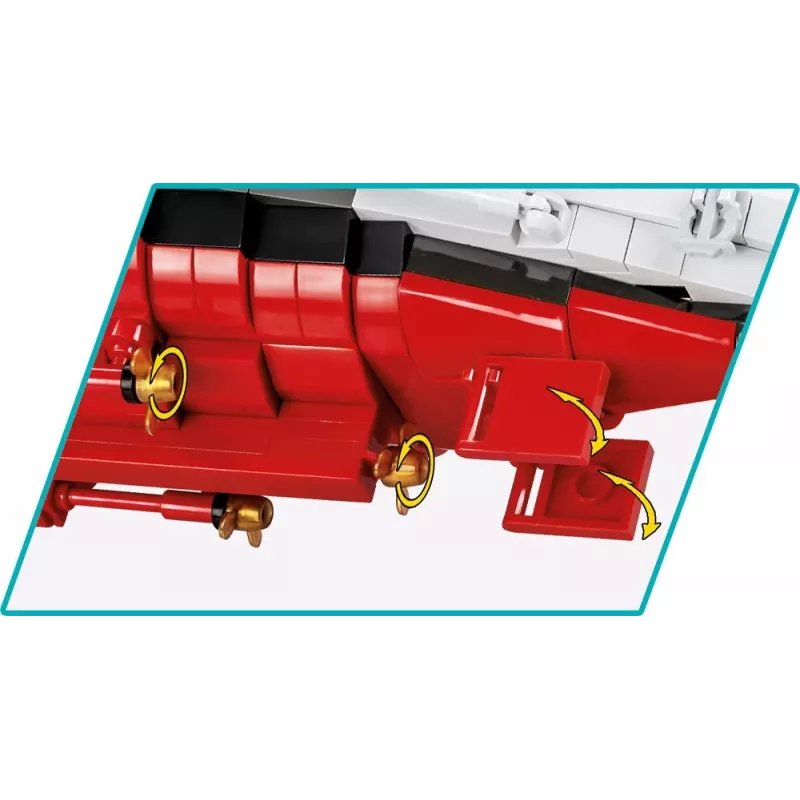 Lėktuvnešio Tirpitz modelis COBI COBI-4839 Konstravimo rinkinys Mastelis 1:300 Ilgis 870 mm Aukštis 215 mm