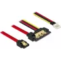 SATA laidas DeLOCK 85232 0,3 m SATA 7 kontaktų + Molex 4 kontaktų SATA 22 kontaktų Juodas