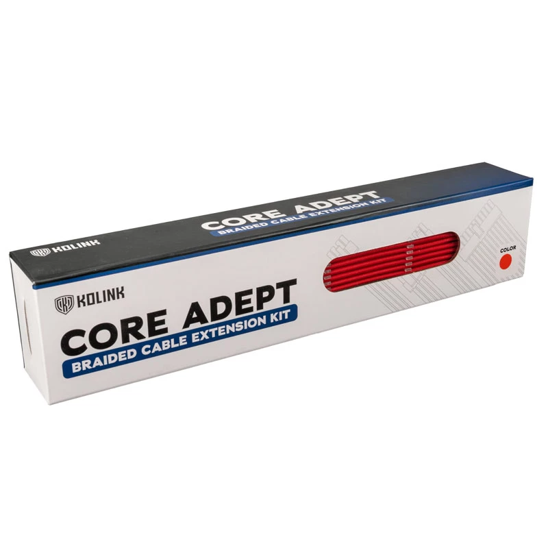 Prailginimo rinkinys Kolink Core Adept Red 0,35m 6 vnt.