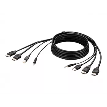 Belkin Secure KVM kombinuotas kabelis - vaizdo / USB / garso kabelis - TAA atitikmuo - USB, mini lizdas, HDMI (kištukas)