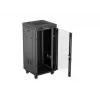 Laisvai pastatomas serverio spintos korpusas LANBERG FF01-6624-12BL 24U 19 colių 600×600 mm, IP20, 1200 kg, juodos spalvos