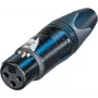 Neutrik XLR lizdas, tiesus, 3 kontaktai, juodas NC3FXX-BAG (1 vnt.)